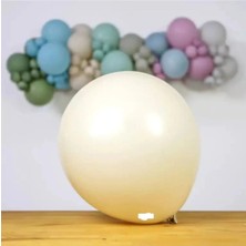 İrem Parti Dükkanı Retro Balon White Sand (Deniz Kumu) 10 Adet 12 Inç 30 cm