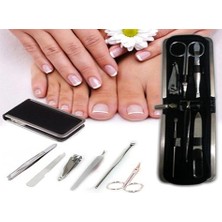 Starseven Deri Çantalı 6 Parça Manikür Seti