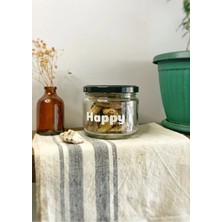 Atölye Merdiven Happy Dekoratif Cam Kavanoz 300 ml