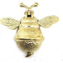 Skygo Antika Tarz Dekoratif Pirinç Arı Kapı Tokmağı, Taktak - Büyük, 163X150MM, Sarı