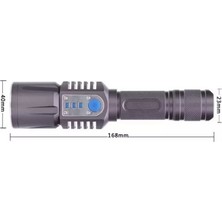 Kaia Life Baretta BRS18 Oto Şarjlı T6 LED 3000 Lümen El Feneri