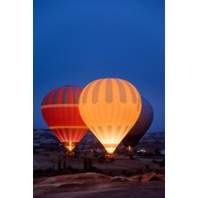 Aden Dijital Dekoratif Manzara Balonlar Kanvas Tablo