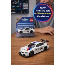 Toyfest Siku Bmw M4 Racing 2016 Metal Oyuncak Araba Koleksiyon Model Beyaz Yarış Arabası 8 cm
