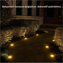 Skygo 4'lü Solar Panelli Kazıklı Zemin Solar Ledi 8+4 LED Gün Işığı