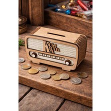 Rita Nostaljik Radyo Tasarımlı Ahşap Kumbara