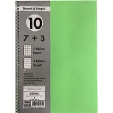 A4 7+3 250 Yaprak Pp Kapak Ayraçlı Defter Sevinç