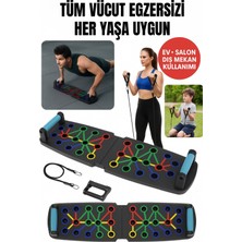 Toyfest Renk Kodlu Katlanabilir Şınav Tahtası ABS Malzeme ile Dayanıklı 22 Delikli Antrenman Seti