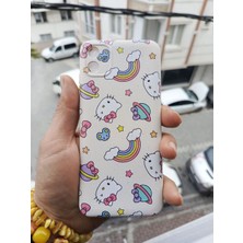 Hedesa Tech Vivo Y35 Uyumlu Içi Kadife Baskılı Krem Telefon Kılıfı