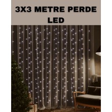 Astraltech 3x3 LED Şelale Perde Işık Kutlama ve Dekor Aydınlatması