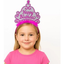 Skygo Pembe Happy Birthday Prenses Tacı – Doğum Günü Taç Aksesuarı