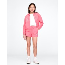 Gap Kız Çocuk Pembe Gap Logo Havlu Kumaş Pull-On Şort