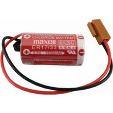 Starseven Maxell ER17/33 3.6V 2/3A Size Lithium Pil - Kahverengi Soket