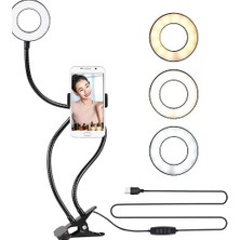 Skygo LED Halka Işık, Tripodlu Selfie Lambası, Esnek Kollu
