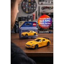 Toyfest Siku Mercedes-Benz Sls Amg Black Series Turuncu Açılır Kapılı Diecast Metal Model Oyuncak Araba 8 cm