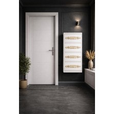 Arinna 4'lü Beyaz Gold Desenli Metal Ayakkabılık