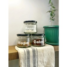 Atölye Merdiven 3lü Dekoratif Cam Kavanoz Seti 300 ml