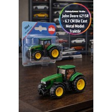 Toyfest Siku John Deere 6215R Traktör Metal Oyuncak Çiftlik Aracı Koleksiyon Modeli 6.7 cm