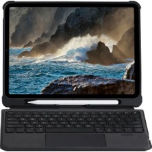 Mey İthalat Mey Ithalat®  T5207D iPad Pro 11 (2022) Kılıf Inter Ledli Klavyeli Tablet Kılıfı - Siyah