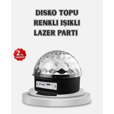 Astraltech LED Disko Küresi Bluetooth Hoparlörlü Ritimle Senkronize Döner Işıklı