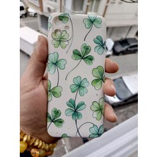 Hedesa Tech Realme C55 Uyumlu Içi Kadife Baskılı Krem Telefon Kılıfı