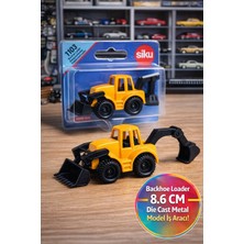 Toyfest Siku 1103 Ekskavatörlü Yükleyici Iş Makinesi Oyuncak Kepçe Beko Loder Hareketli Kepçeli Model 8.6 cm