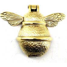 Skygo Antika Tarz Dekoratif Pirinç Arı Kapı Tokmağı, Taktak - KÜÇÜK,123X150MM, Sarı