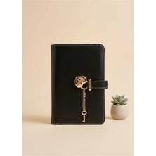 Bütçe Planlayıcı Para Organizeri - Suni Deri Kilitli Ajanda (Sticker Hediyeli)