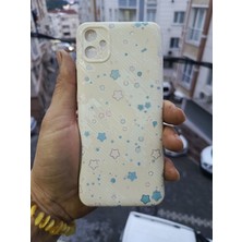 Hedesa Tech Samsung A54 Uyumlu Içi Kadife Baskılı Krem Telefon Kılıfı