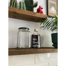 Atölye Merdiven 2li Set Cam Kahve Kavanozu ve Cold Brew Şişesi Dekoratif 1000 ml Pinterest Kavanozu
