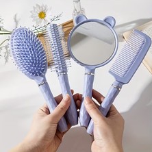 YYB Yastık Tarak Seti Hd Ayna Makyaj Styling Ayna ile Iğneli Fırça Plastik Kolu Kuaför Tarak