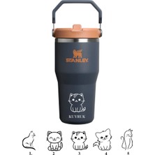 Stanley Kişiselleştirilmiş The Iceflow Flip Straw 2.0 Tumbler 060 L 30OZ Termos Özel Isimli