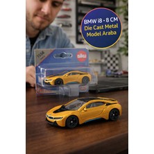 Toyfest Siku Bmw I8 Oyuncak Araba Model Metal Spor Araba Die Cast Koleksiyon Aracı Sarı 8 cm