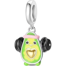 Mam Halterci Avokado Gümüş Charm