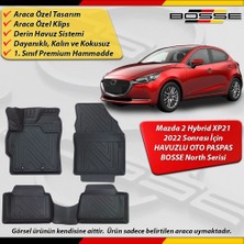 Mazda 2 Paspas Hybrid Araca Özel XP21 Kasa 2022 Sonrası Için Derin Havuzlu Paspas Bosse North Serisi
