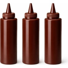 İstanbul Horeca Sosluk Sıkma Şişesi 3 Adet 1000 ml Bpa Free Barbekü/çikolata Sos Şişesi Endüstriyel Kullanım