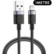 Ven-Dens VD-DCM02 Premium Lightning Örgülü Hızlı Şarj Kablosu - 1 Metre