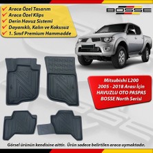 Mitsubishi L200 Paspas Araca Özel 2015 - 2018 Arası Için Derin Havuzlu Paspas Bosse North Serisi