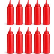 İstanbul Horeca Sosluk Sıkma Şişesi 10 Adet 1000 ml Bpa Free Ketçap Sos Şişesi Endüstriyel Kullanım