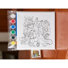 C&On Design  Boyama Seti: Tuval, Boya ve Fırça Dahil – Çocuklar ve Hayranlar Için Eğlenceli Boyama Kiti