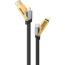 Ven-Dens VD-DCA05 4'ü 1 Arada Premium Şarj ve Data Kablosu 65W