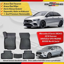 Mercedes B Serisi Paspas Araca Özel W247 Kasa 2018 ve Sonrası Derin Havuzlu Paspas Bosse North Serisi