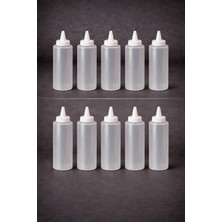 İstanbul Horeca Sosluk Sıkma Şişesi 10 Adet 500 ml Bpa Free Yağ, Sos Şişesi Endüstriyel Kullanım