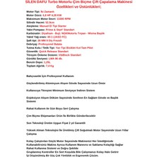 Silen Model Dafu Turbo Motorlu Benzinli Yan Tırpan Toprak Çapalama Makinesi 2 Adet Çapa Aparatlı Set