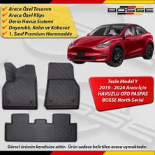 Tesla Model Y Paspas Araca Özel 2019 - 2024 Arası Için Derin Havuzlu Paspas Bosse North Serisi