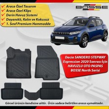 Dacia Sandero Stepway Expression Paspas Araca Özel 2020 ve Sonrası Derin Havuzlu Paspas Bosse North Serisi