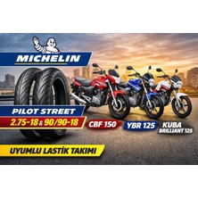 Michelin Pilot Street Lastik Takımı 2.75-18 90/90-18 Cbf 150 Ybr 125 Kuba Brilliant Uyumlu