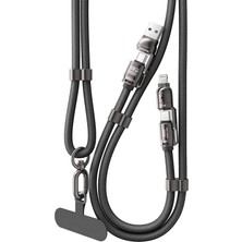 Ven-Dens VD-DCS03 4'ü 1 Arada Premium Hızlı Şarj Kablosu - Siyah