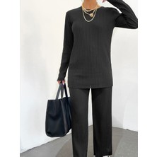 Modamorfo Bisiklet Yaka Kaşkorse Takım    -Antrasit