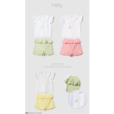 Hafy Baby "Hello World" Fırfır Yakalı, Kız Bebek Şortlu Takım