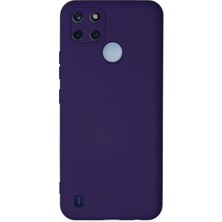 Mey İthalat Mey Ithalat®  Realme C25Y Kılıf Nano Içi Kadife Silikon - Mor